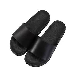 JEIKY Couple's 1pc Classic Rubber Plain Black Sandals Comfort Slippers #SM198 (ADD ONE SIZE) #7