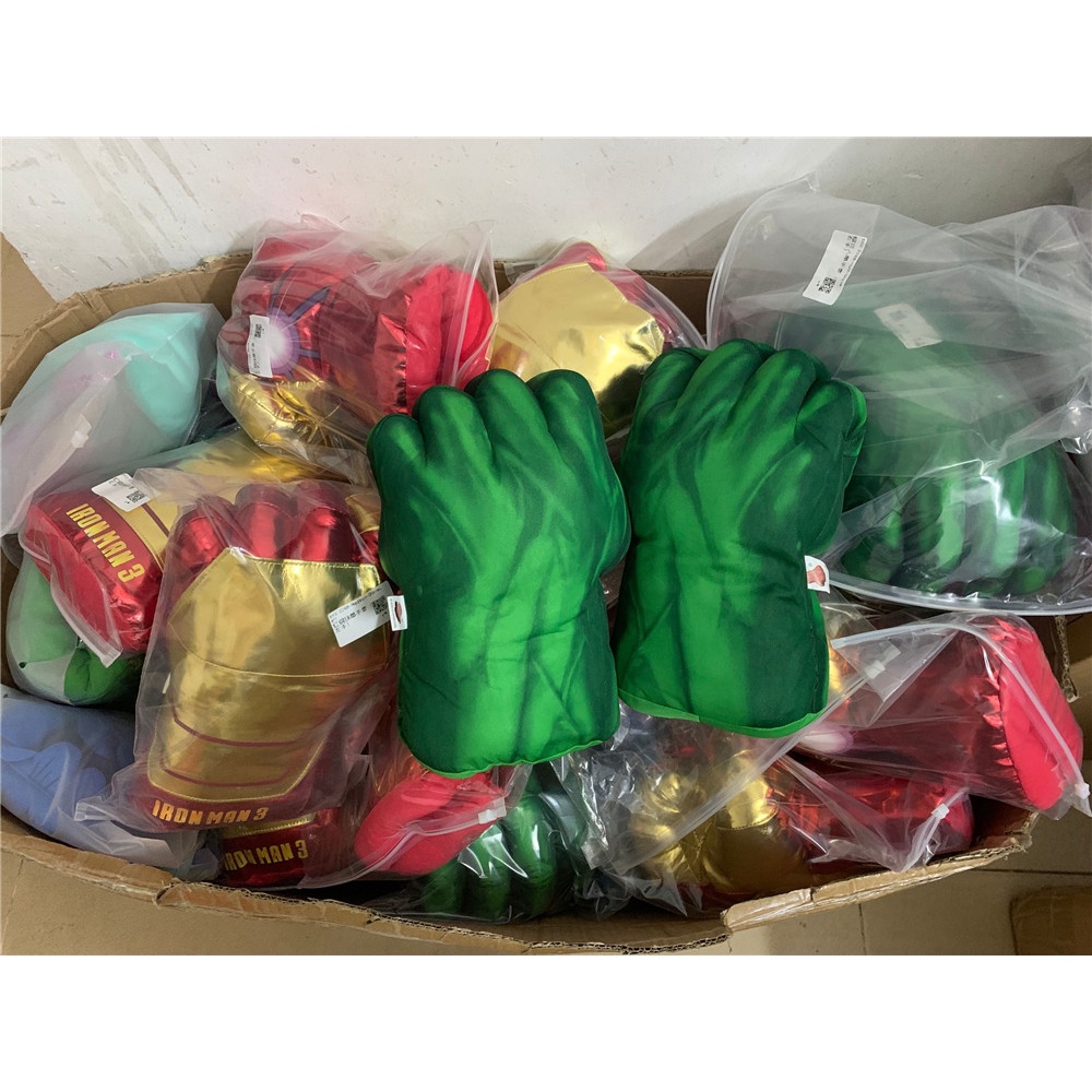 2PC Kid avenger Endgam Incredibl Superhero Figure Spider ma/Hulks toys boxing Gloves boy Halloween gift Hulk Gloves
