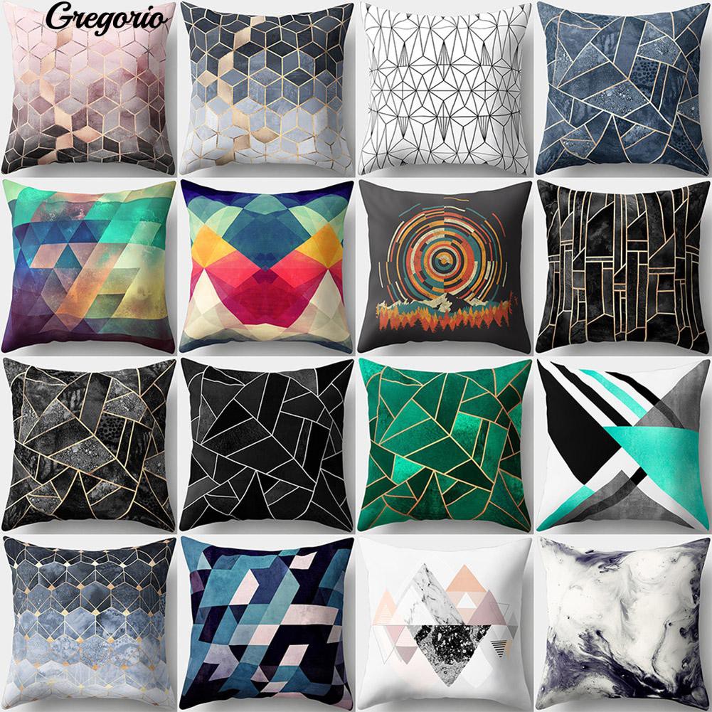 Gre Irregular Geometric Pattern Pillow Case Throw Decor | Shopee ...
