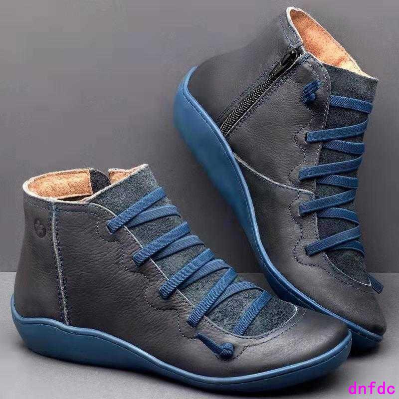 casual flat boots womens