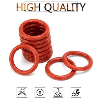 [Ready Stock &COD] 50PCS Silicone Rubber VMQ Sealing O-ring Replacement White Red Durable  Seal O rings Gasket Ring Washer OD 10mm-35mm CS 3.1mm Oil Resistance Wear Resistance Waterproof #2