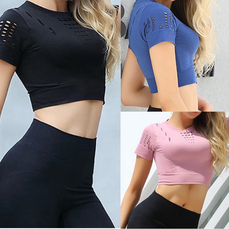 crop top gym shirts