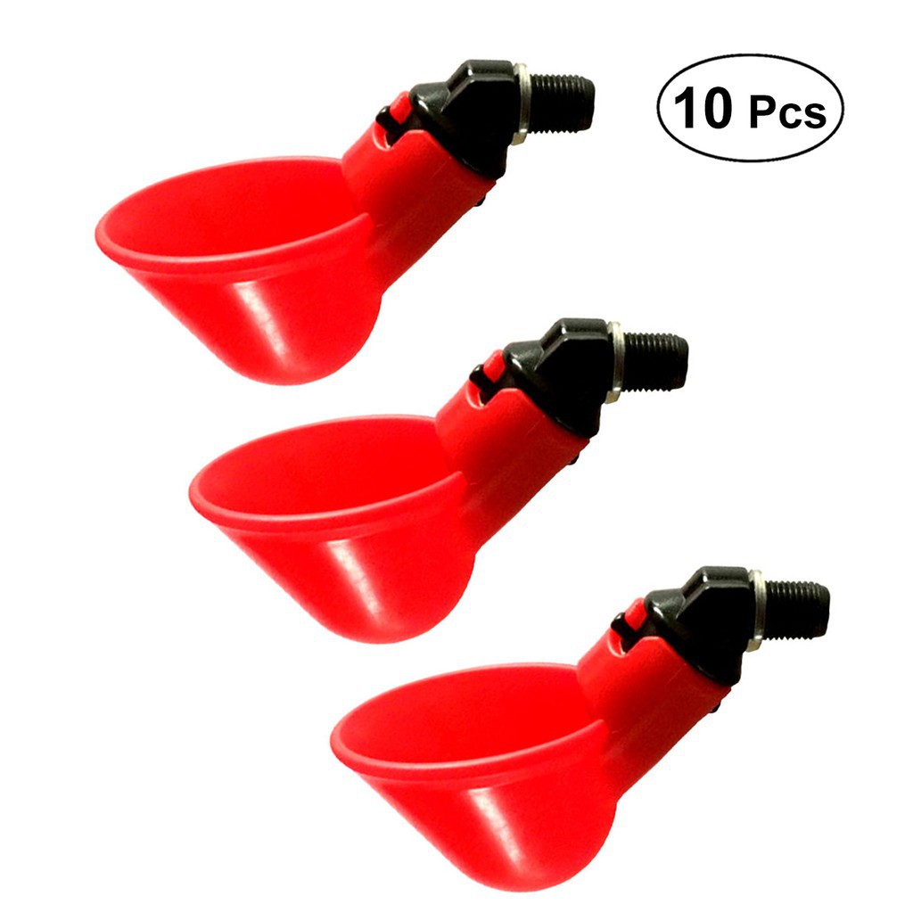 10 Pcs Duck Bird Quail Hen Automatic Nipple Drinkers Screw Style