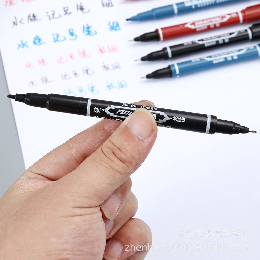 One pcs Small doubleheaded marker WaterBased Oily 120 Small Double