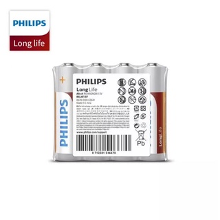 ORIGINAL PHILIPS LongLife Zinc Chloride Battery AA/AAA 1.5V [convenient pack of 4pcs]