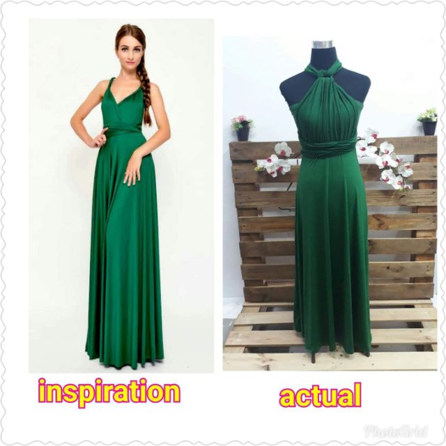 infinity dress dark green