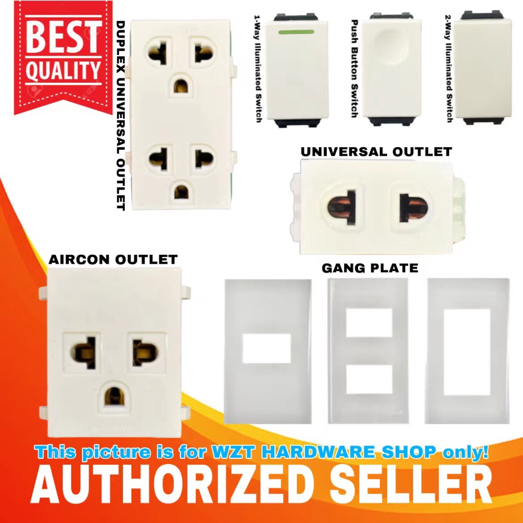 FSL UNIVERSAL 1 GANG / 2 GANG / 3 GANG PLATE SWITCH AND OUTLET Shopee