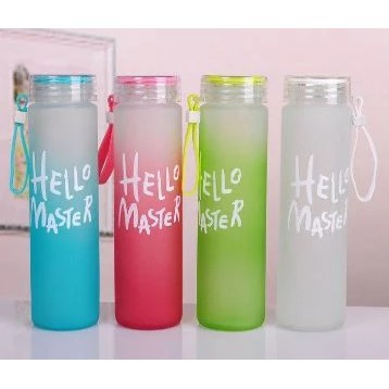 480ml Portable Gradient Color Frosted Water Tumbler Bottle Hello Master ...