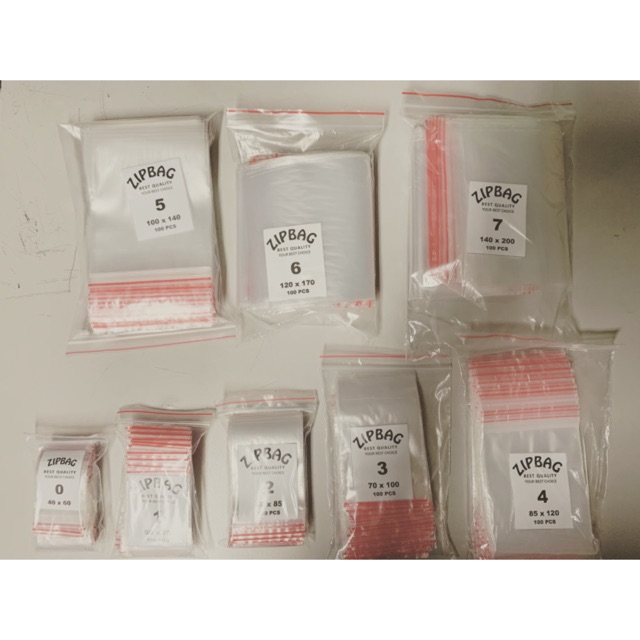 assorted ziplock bags