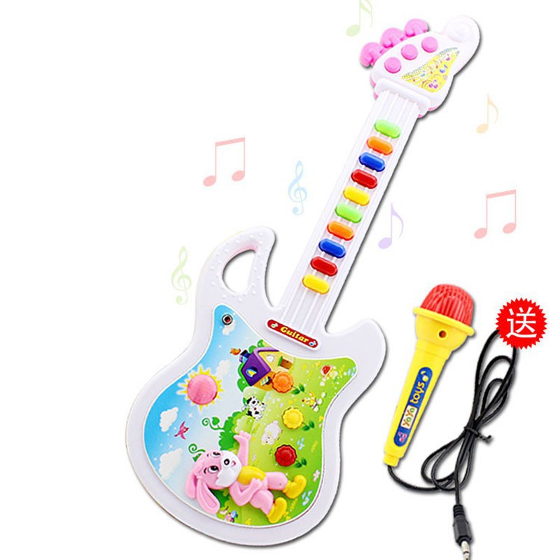 a toy guitar