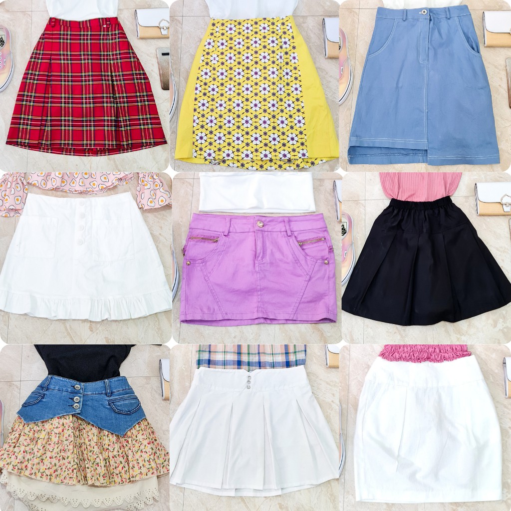 Korean Trendy Cotton Skirts Bundle | Shopee Philippines