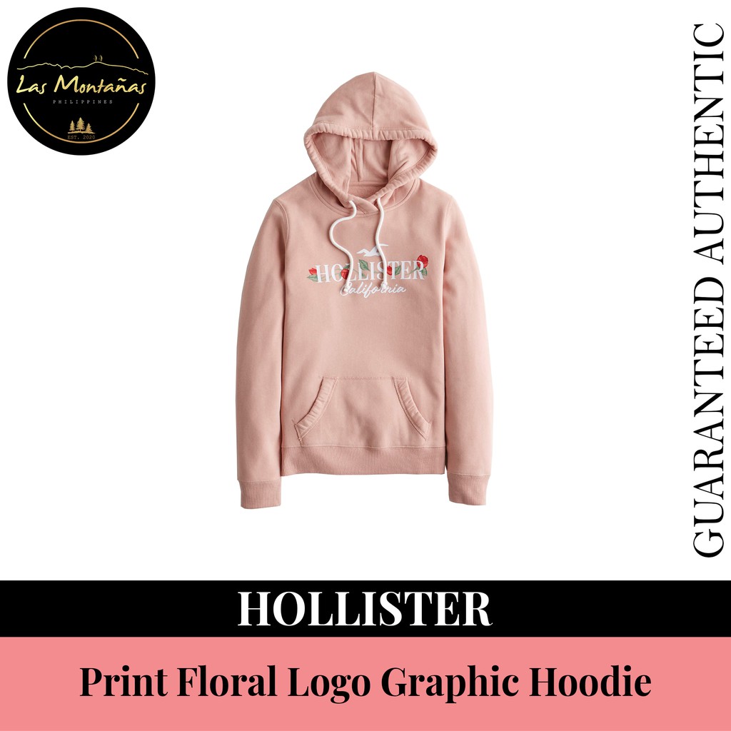 HOLLISTER Print Floral Logo Hoodie 