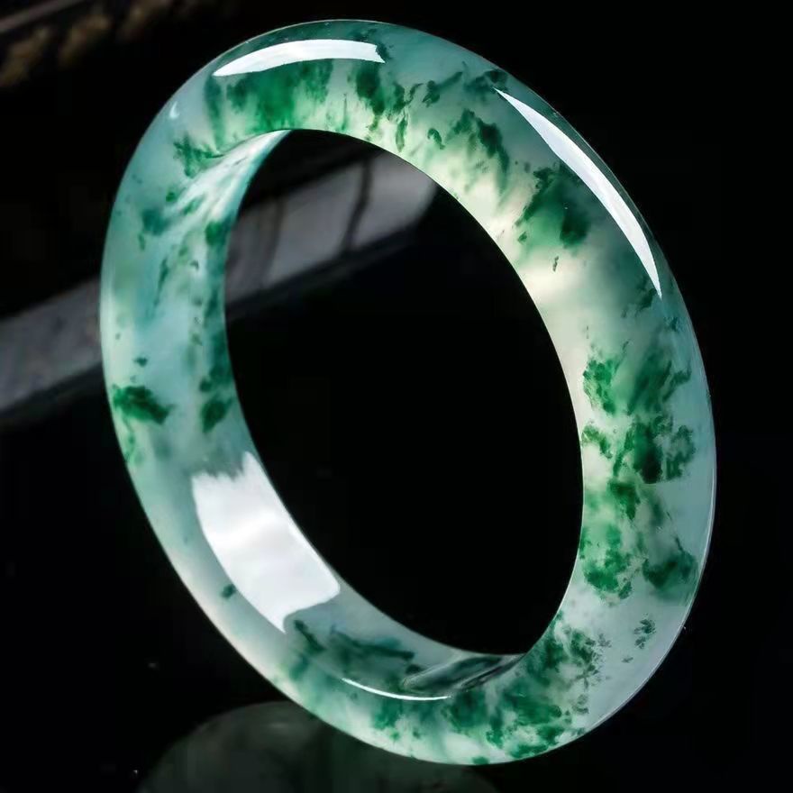 Burma jade processing floating ice flower types of jadeite jade bracelet, t Shopee Philippines