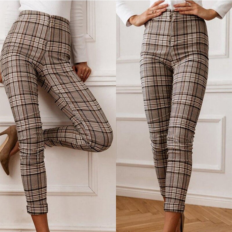 khaki plaid pants