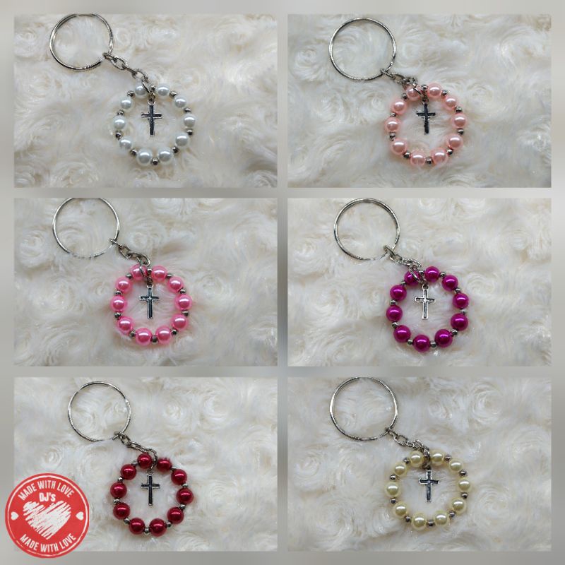 Cute Keychain Rosary Baptismal Souvenirs Birthday Gifts Wedding
