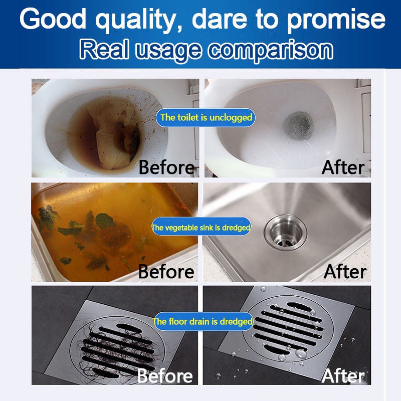 Powerful sink drain Clog Remover 500g Dissolves Grease/Hair/Oils