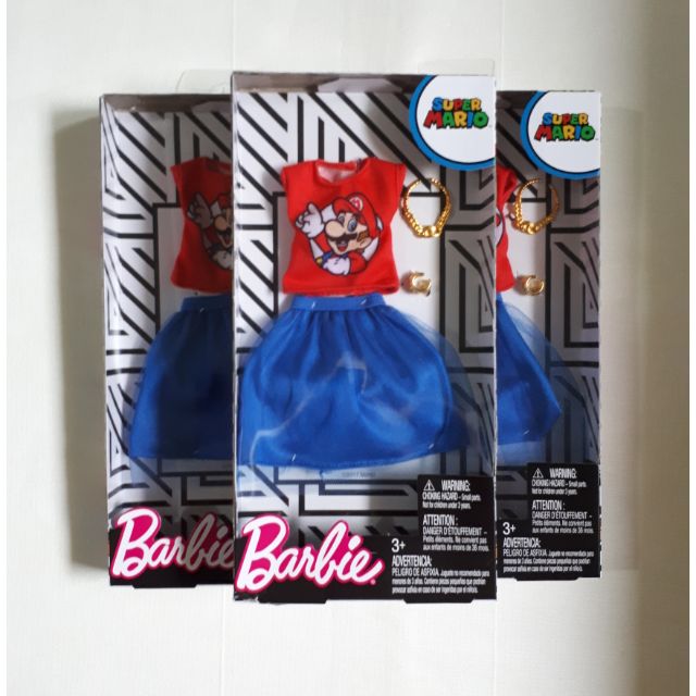 barbie super mario fashion pack