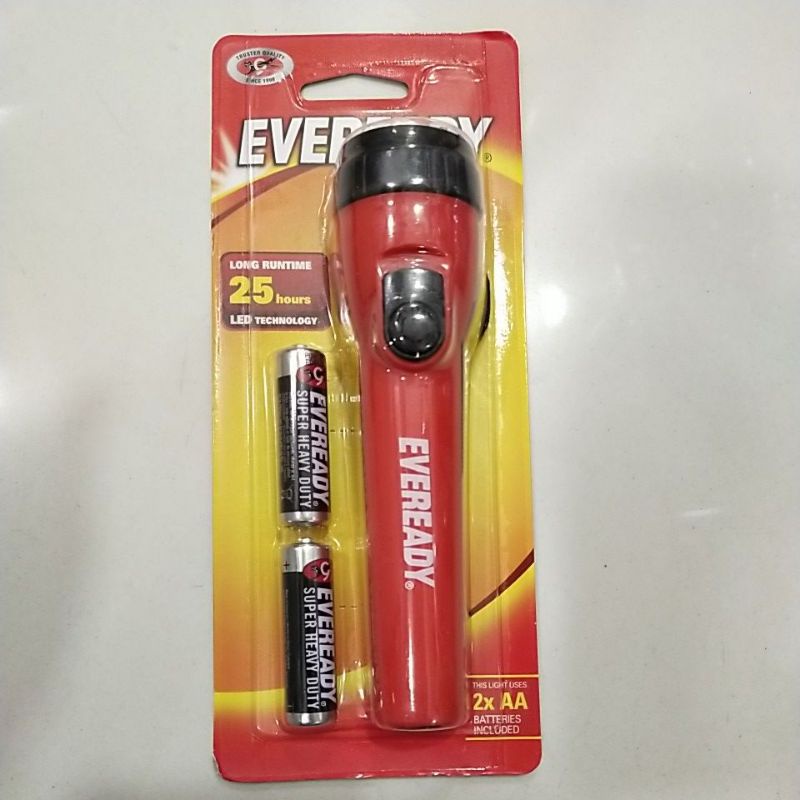 Eveready flashlight with 2 AA battery LC1L2A (sold per piece) color