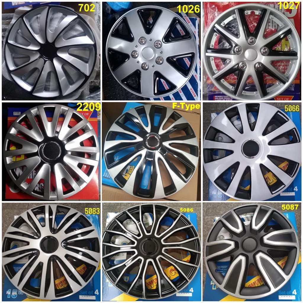 Set of Four (4) 15in TwoTone Hubcaps R15 Wheel Cover Hub Caps Shopee