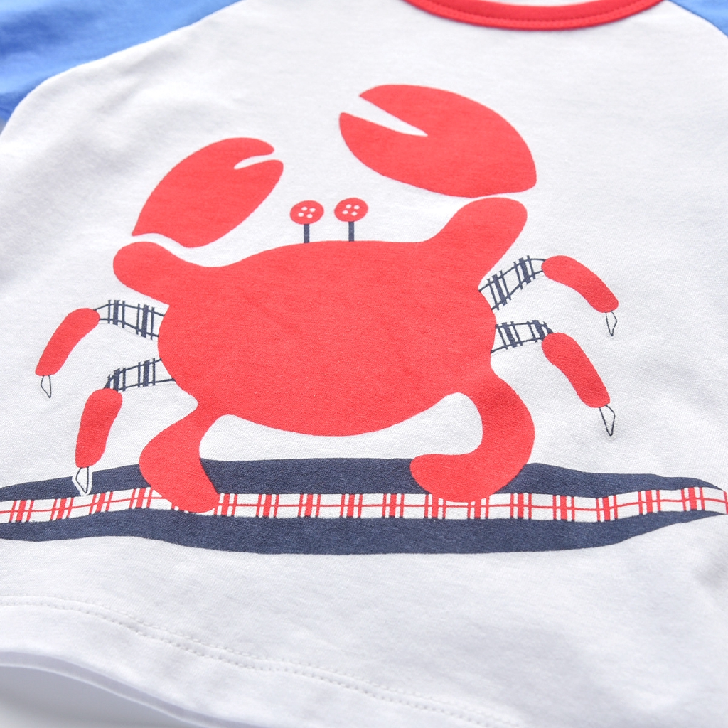 Kid Boys Tops Cartoon Crab Printing 100 Cotton Hit Color Boys Pullover Shopee Philippines - roblox crab mesh