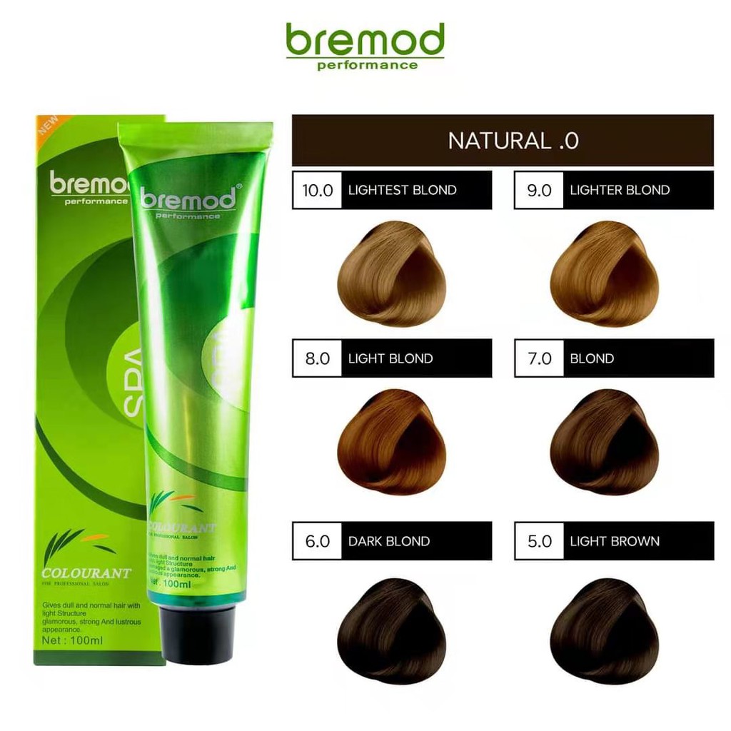 Bremod Hair Dye Hair Color Basic 100ml BRR301 (Black, Brown, Blonde