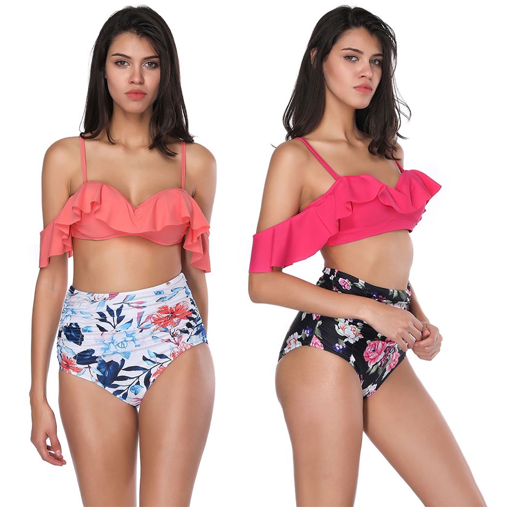 ladies high waisted bikini sets