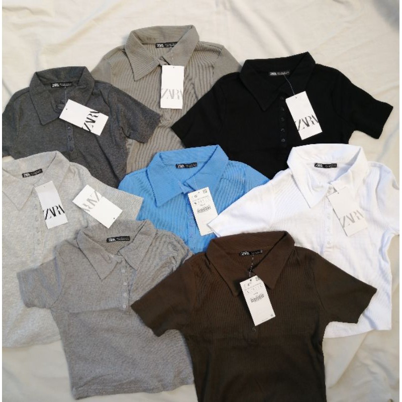 ZARA CROP POLO SHIRT Shopee Philippines