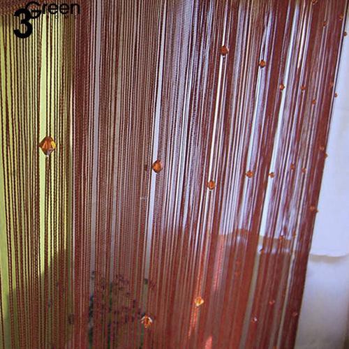 GH Modern String Curtain Room Divider Room with Beads Window Panel Decoration