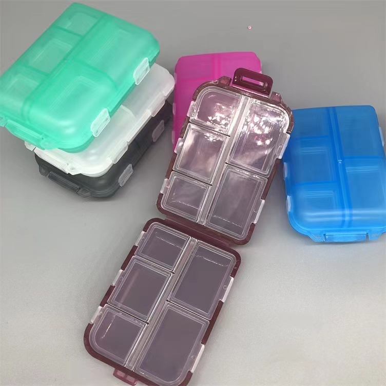 Portable 10 Slot Medicine Case Organizer Plastic Pill Box/C09012 ...