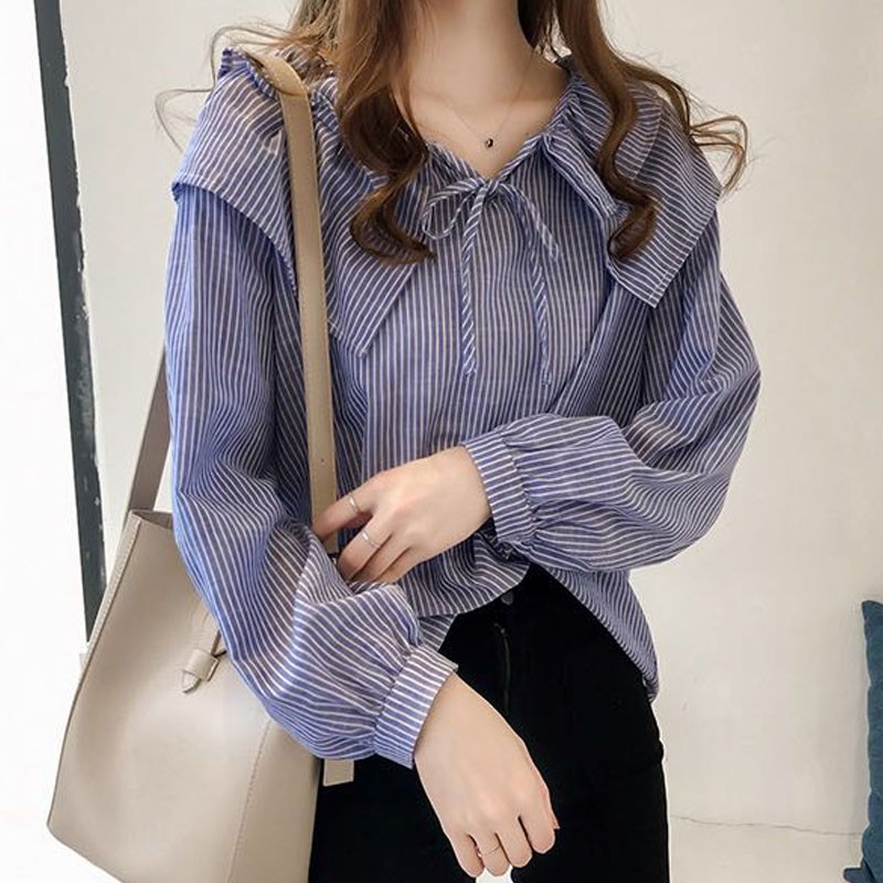 M 4XL Plus Size Korean  style  cotton Blouse  Women casual 