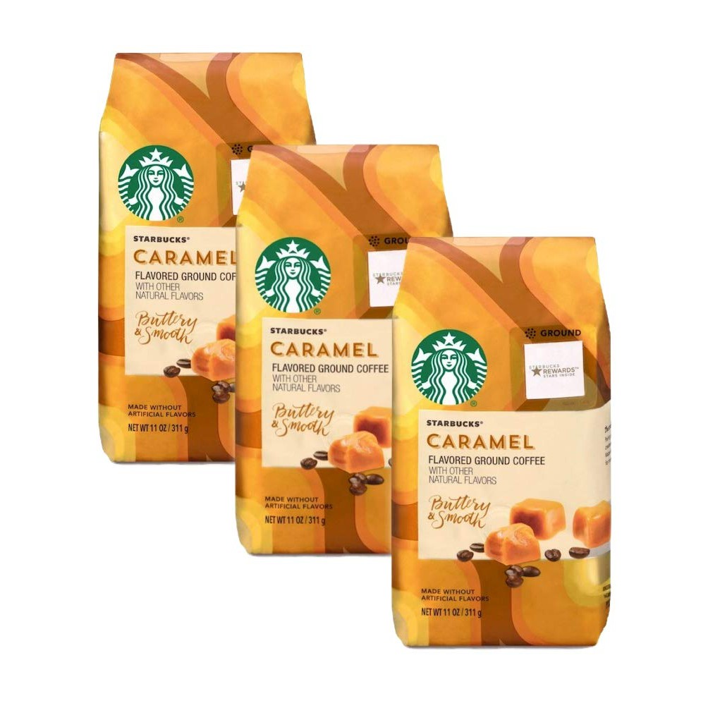 Starbucks Caramel Coffee Grounds Caramel Flavored Coffee Starbucks