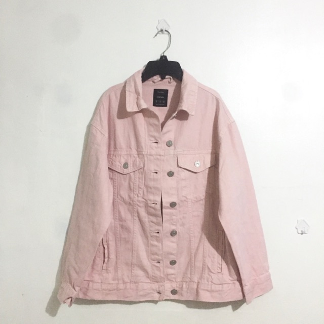 pink denim jacket