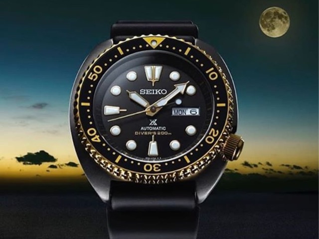 Seiko PROSPEX SRPD46 Black Gold Turtle Automatic Dive Watch SRPD46K1 |  Shopee Philippines