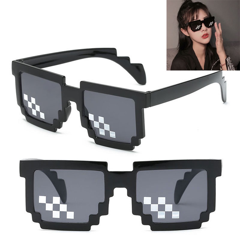 8 Bit Thug Life Sunglasses Pixelated Men Women Party Minecraft Cosplay ...