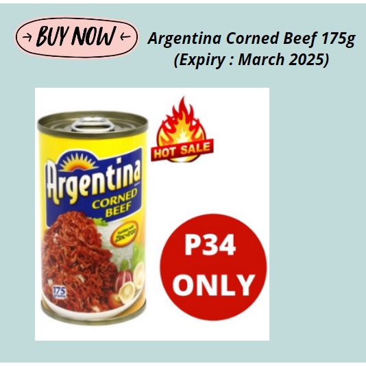 Argentina Corned Beef 175g (Expiry March 2025) Shopee Philippines
