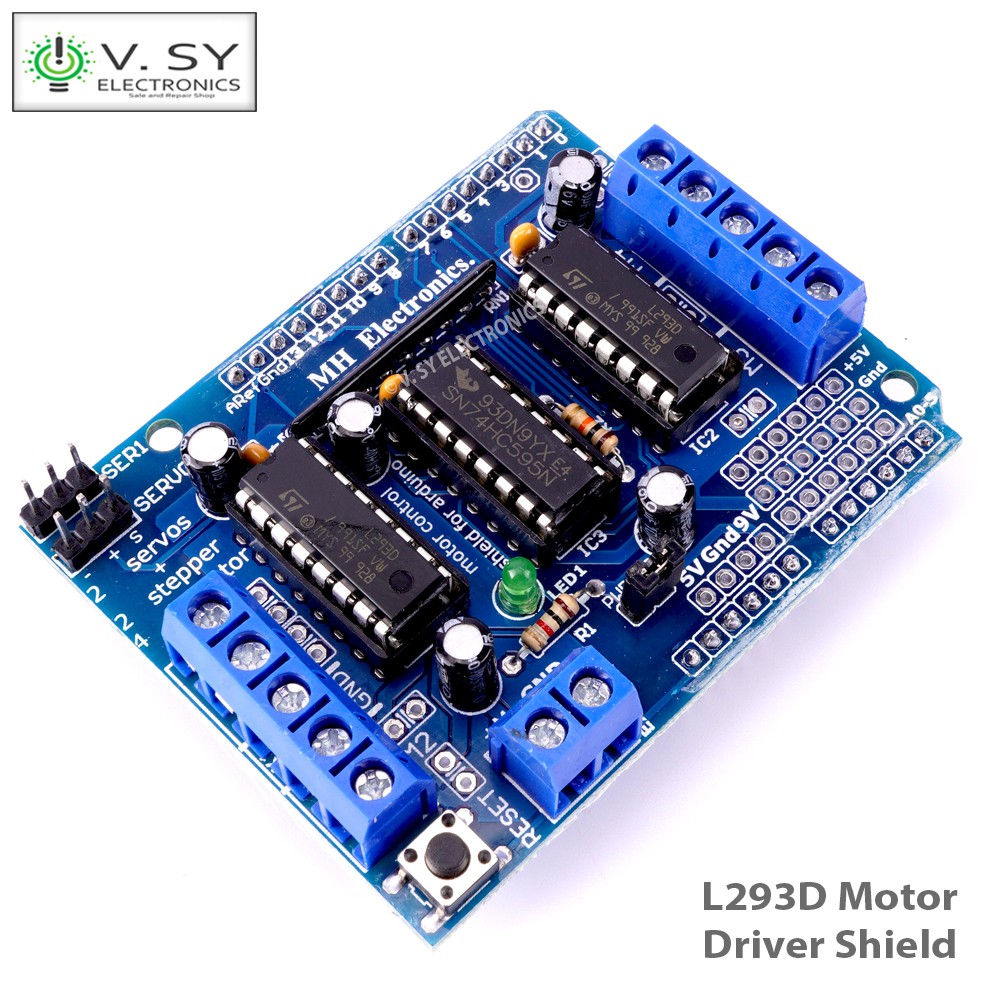L293d Dc Motor Driver Shield For Arduino Uno And Mega L 293d Shopee
