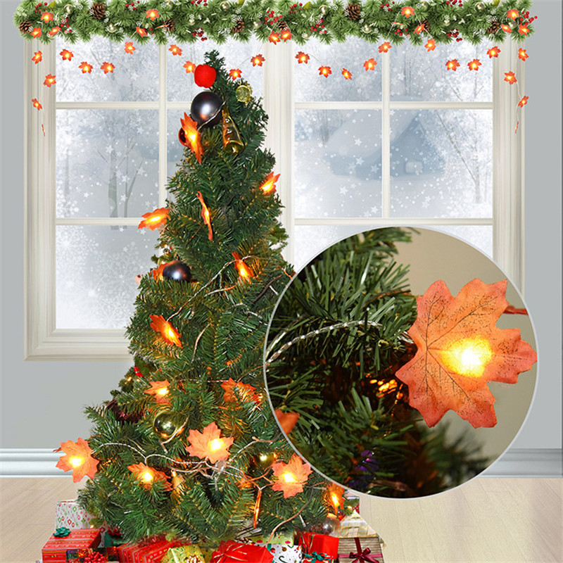 1.5/3M Maple Leaves Garland Led String Lights for Christmas Party Battery/USB