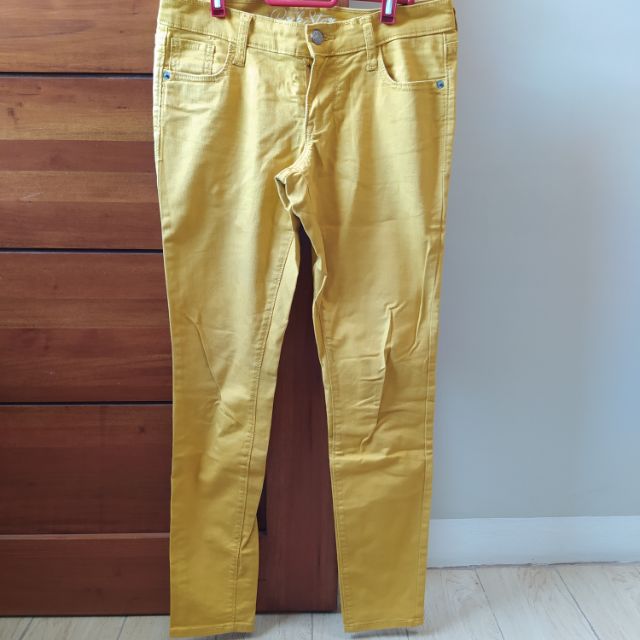 yellow jeans pants