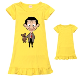 Baju Mr. Bean Summer hot sale children's casual pajamas dresses, children's loose party dresses, chi #4