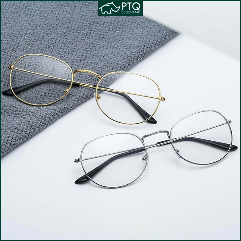 Vintage Round Reading Glasses Metal Frame Glasses Optical Glasses Men ...