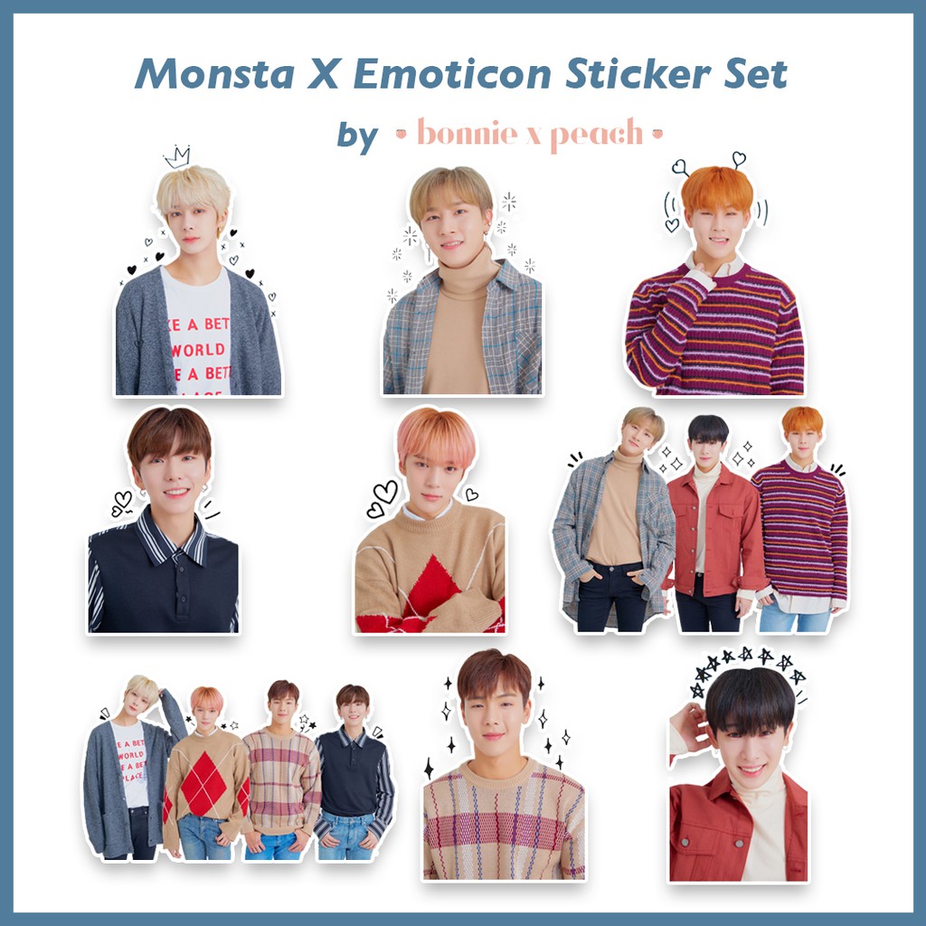 monsta x emoticon sticker set shopee philippines