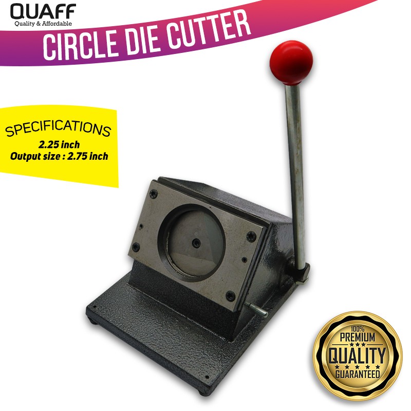 QUAFF Circle Die Cutter for Button Pin (2.25inch/1.75inch) Only