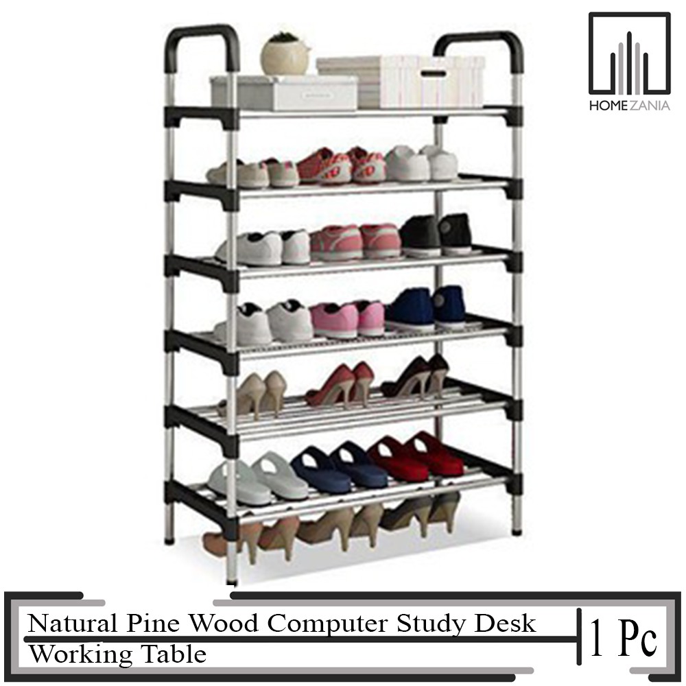 Home Zania 6 Layer Shoe Rack/ Tier Colored Stainless Steel Stackable