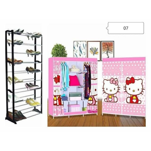 Hk 3D wardrobe W/shoe Rack Shopee Philippines