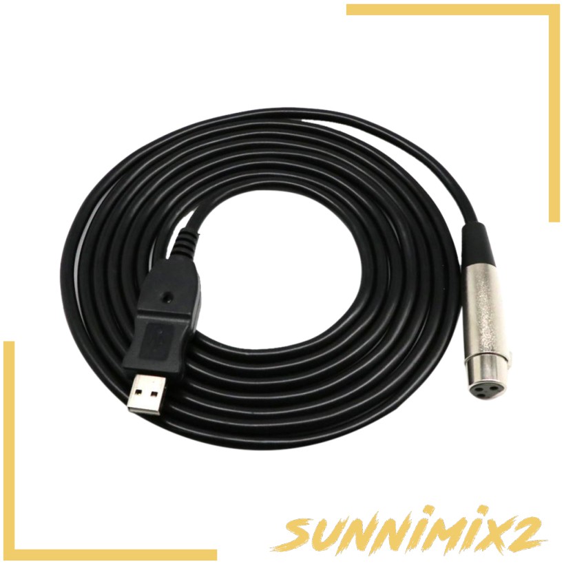 Xlr To Usb Audio Cable Instrument Microphone To Usb Interface Converter Shopee Philippines