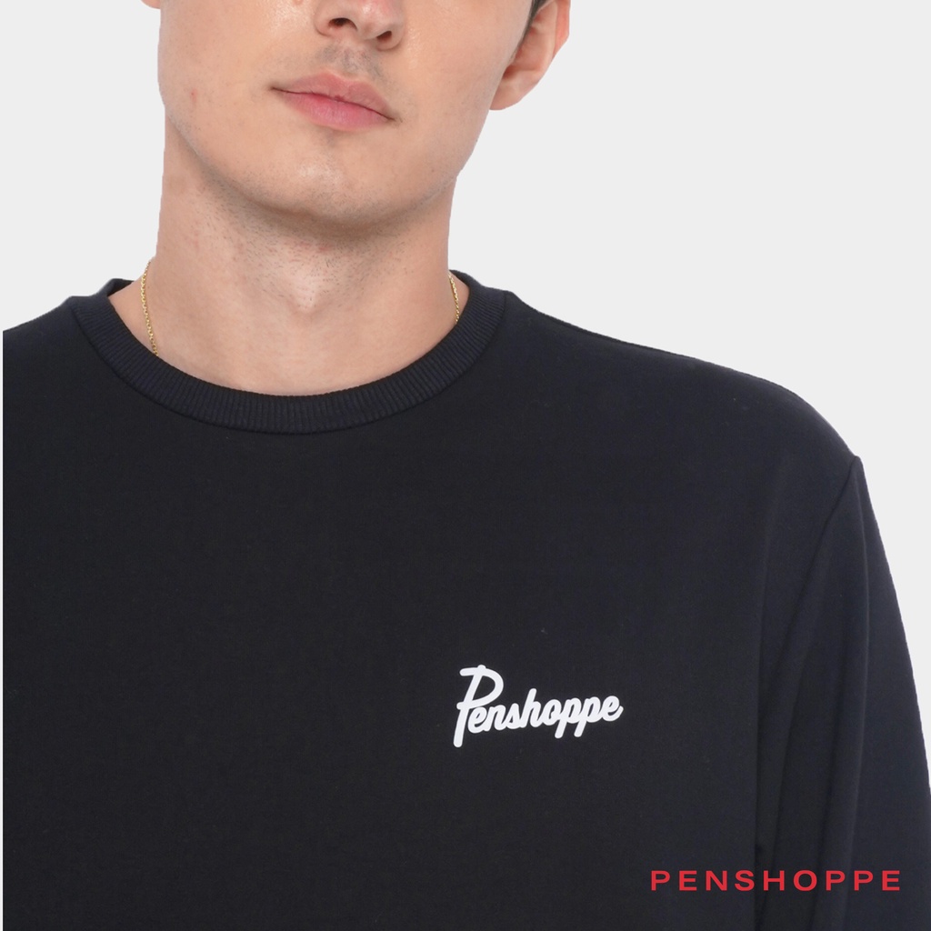 Penshoppe Essentials Pullover Sweater For Men (Black/White)