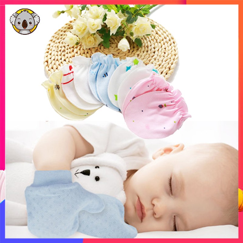 Baby Cotton Hand Gloves Anti Scratch Face Hand Guards Baby Mittens ...