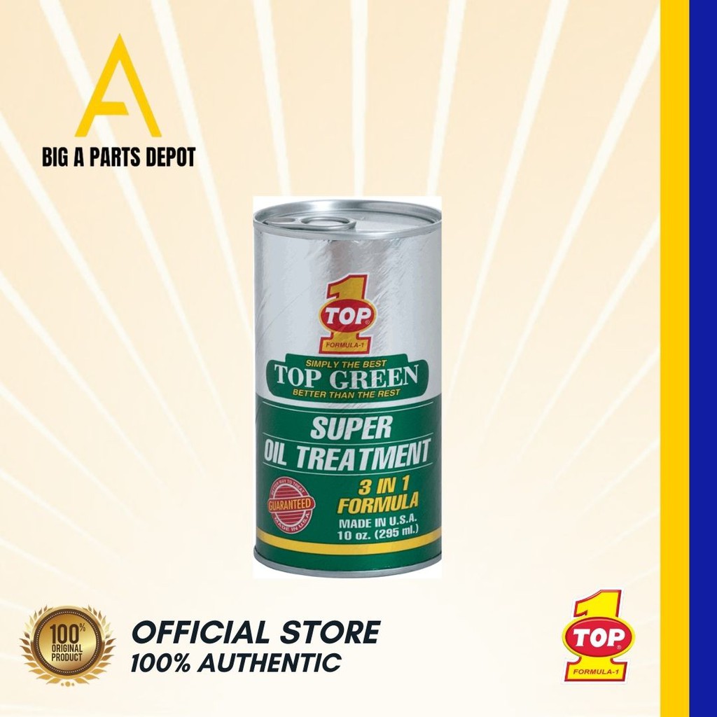 Top 1 Top Green Super Oil Treatment w/ MOLYBDENUM 295ml 10oz Shopee