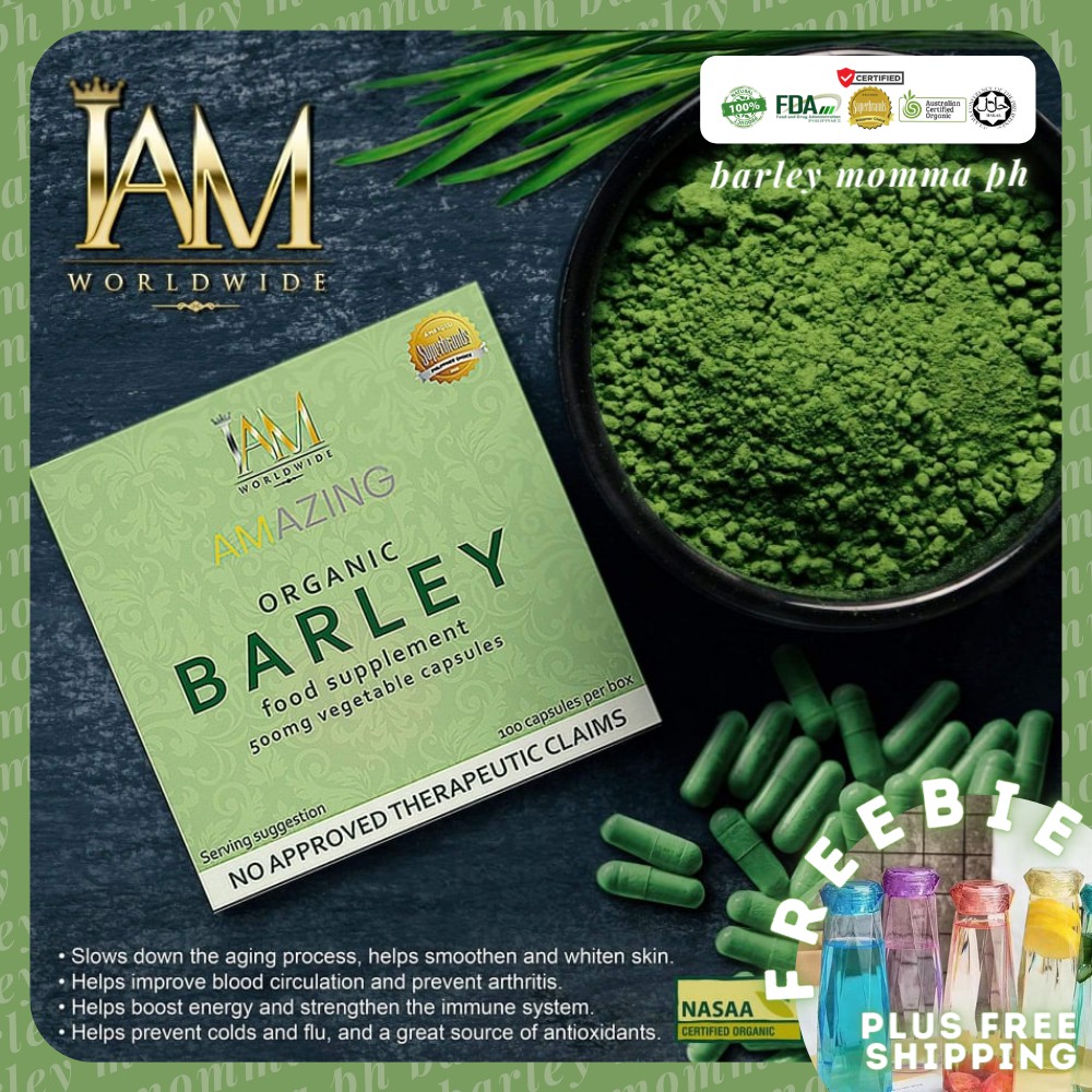 IAM Worldwide Amazing Pure Organic Barley Capsules | Shopee Philippines