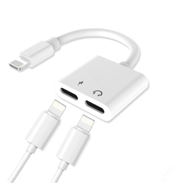 Double Jack Adapter for iPhone 7/8/X Charging Music or Call Double Lightning Shopee Philippines